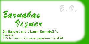 barnabas vizner business card